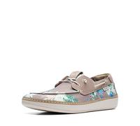 Clarks Men's Higley Tie Sneaker, Sand Floral Textile, 9.5 UK