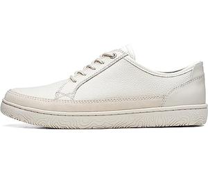 Clarks Men's Hodson Lace Trainers, Ivory Leather, 42 EU