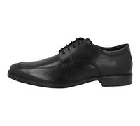 Clarks Men's Howard Apron Oxford Flat, Black Black Leather, 8 UK