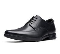 Clarks Mens Howard Over -, Black Leather, 8 UK
