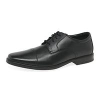Clarks Men's Howard Cap Oxford, Black Leather, 8.5 UK