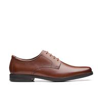 Clarks Men's Howard Walk Oxford Flat, Dark Tan Lea, 9.5 UK