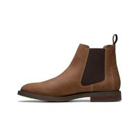 Clarks Men's Jaxen Easy Chelsea Boot, Cola Suede, 6.5 UK