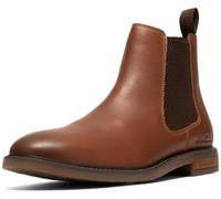 Clarks Men's Jaxen Easy Chelsea Boots, Dark Tan Leather, 10 Wide
