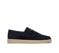 Clarks Mens Lockford Boat Navy Suede Boat Shoes