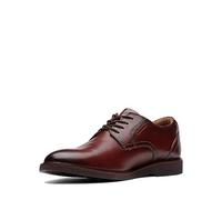 Clarks Men's Malwood Lace Oxford, Brown Leather, 10