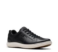 Clarks Men's Mapstone Lace Sneaker, Black Leather, 10.5 UK Wide