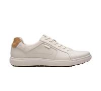 Clarks Men's Mapstone Lace Sneaker, White Leather, 8 UK Wide