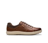 Clarks Mens Mapstone Lace Tan Leather Trainers,Lace Up