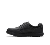 Clarks Mapstone Lo Gtx Black leather Mens comfort shoes 8026-57G in a Plain Leather in Size 11