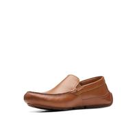 Clarks Men's Markman Plain Moccasin, Tan Leather, 9.5 UK