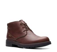 Clarks Men's Morris Peak Waterproof Chukka Boot, Dark Tan Leather, 9 UK