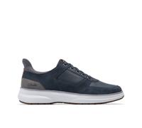 Clarks Men's Mullan Easy Navy Combination Trainers, Lace Up in Blue | Size: 8/Wide Fit