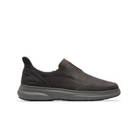 Clarks Men's Mullan Step Dark Brown Leather Slip Ons | Size: 7.5-Wide Fit Clarks Brown 7.5-Wide Fit