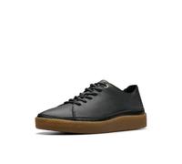 Clarks Men's Oakpark Low Sneaker, Black Leather, 8.5 UK
