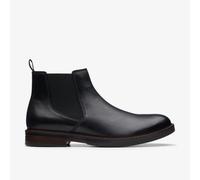Clarks Mens Paulson Up Black Leather Ankle Boots,Chelsea Boots Leather Casual