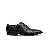 Clarks Men's Paulton Cap Black Leather Oxford Shoes, Lace Up | Size: 7.5/Standard Fit