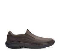 Clarks Men's Pro Step Dark Brown Tumbled Loafers | Size: 7/Wide Fit