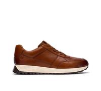 Clarks Men's Radwell Tie Tan Leather Trainers, Lace Up in Brown | Size: 6-Standard Fit Clarks Brown 6-Standard Fit