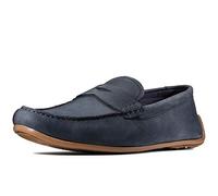Clarks Men's Reazor Penny Mocassins, Blue Navy Nubuck Navy Nubuck, 9 UK