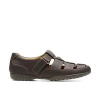 Clarks Men's Recline Open Sandals - Brown Braun/Mahogany Leather, 10 UK