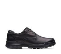 Clarks Mens Rockie Walk GORE-TEX Black Leather Derby Shoes
