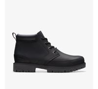 Clarks Mens Rossdale Mid Black Leather Boots - Size UK 7.5