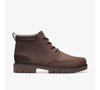 Clarks Mens Rossdale Mid Brown WLined Lea - Size EU 42