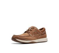 Clarks Men's Sailview Lace Boat Shoe, Light Tan Nubuck, 8 UK Wide