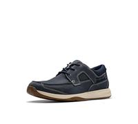 Clarks Men's Sailview Lace Boat Shoe, Navy Nubuck, 7