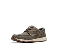 Clarks Men's Sailview Lace Boat Shoe, Taupe Nubuck, 10