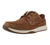 Clarks for man. 26176971 Sailview Lace leather boat shoes (40), Flat, Laces, Casual