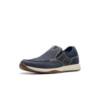 Clarks Men's Sailview Step Loafer, Navy Nubuck, 11 US Wide