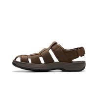 Clarks Men's Saltway Cove Sandals, Dark Brown Leather, 7 Wide
