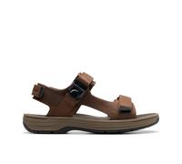 Clarks Men's Saltway Trail Dark Brown Leather Flat Sandals | Size: 8-Standard Fit Clarks Brown 8-Standard Fit