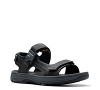 Clarks Men's Saltway Trail Sport Sandal, Black Leather, 9 UK