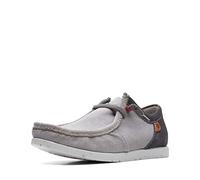 Clarks Mens Shacrelite Moc Oxford, Grey Combi, 8 Wide