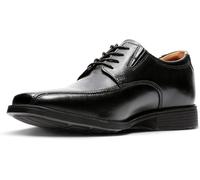 Clarks Mens Shoes Tilden Walk Black Leather Oxford Casual UK 10.5 EU 45.5 NEW