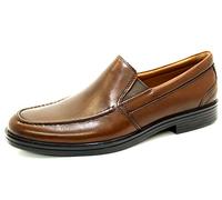 Clarks Mens Slip On Formal Shoes Un Aldric Slip - Dark Tan Leather - UK Size 8G - EU Size 42 - US Size 9M