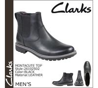 Clarks Mens SMART MONTACUTE TOP Waxy Black Chelsea Grip UK 10,11,12 G