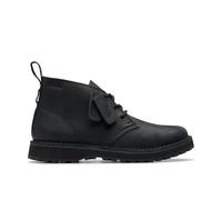 Clarks Mens Solsbury Desert Boot Black Leather Lace Up,Desert Boots,Ankle Boots