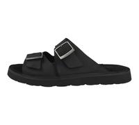 Clarks Men's Solsbury Strap Slide Sandal, Black Leather, 7.5 UK