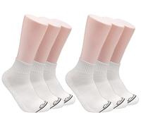 Clarks Men's Sport Half Cushion Quarter Crew Socks 6 Pair, White, Men's 7-12 Shoe, White, 7-12