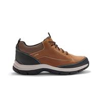 Clarks Men's Spypath Lo GORE-TEX Dark Tan Leather Trainers, Walking in Brown | Size: 6-Standard Fit Clarks Brown 6-Standard Fit
