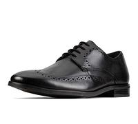 Clarks Men's Stanford Limit Derbys, Black Black Leather, 8 UK