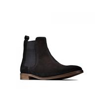 Clarks Mens Stanford Top - Smart Chelsea Black Suede Grip UK 7,8,9,10 G
