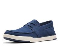 Clarks Men's Step Isle Base Low-Top Sneakers, Blue (Navy Canvas Navy Canvas), 6.5 UK