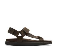Clarks Men's Sunder Range Sandal, Dark Olive Lea, 12 UK