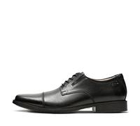 Clarks Men's Tilden Cap Oxford, Black Black Leather, 9 UK