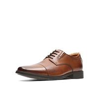 Clarks Men's Tilden Cap Oxford, Dark Tan Leather, 8.5 UK
